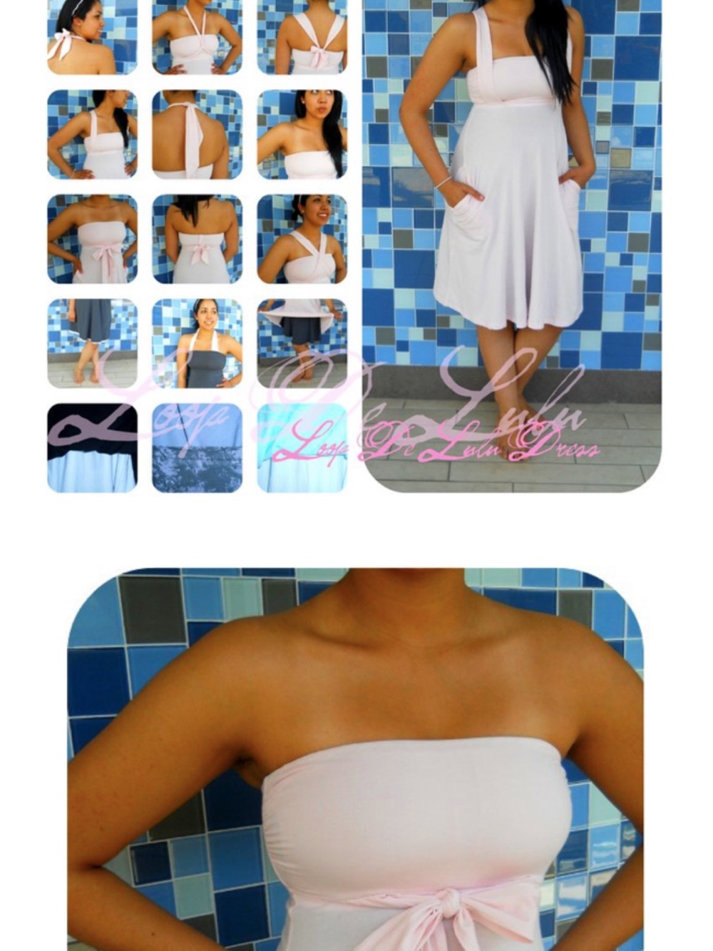 lululemon athletica Light Pink Strapless Sundress